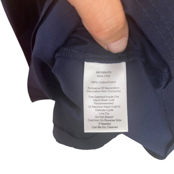 Atm Womens Dress Size Large Blue Pockets Relaxed Fit Pure Cotton New - Picture 6 of 8